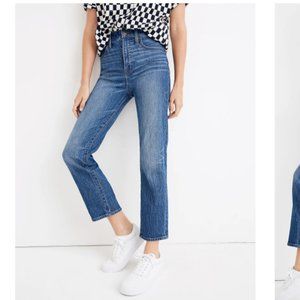 Madewell Classic Straight Jean High Rise in Medium Blue Fawn Wash Size 26